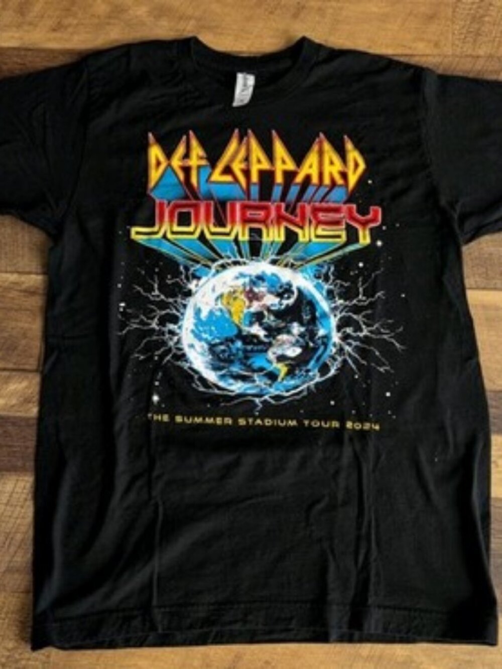 Def Leppard/Journey Summer Stadium Tour 2024 Black Medium T-Shirt Double Sided